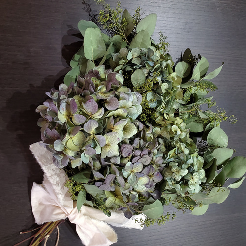 ユーカリと紫陽花のスワッグ スワッグ GREEN ROSE 通販 18021196