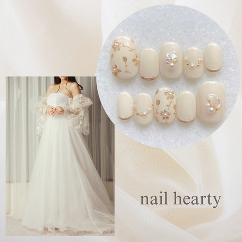 ネイリストが作る／おまかせフルオーダーネイルチップ ブライダル 結婚