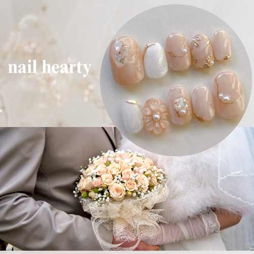ネイリストが作る／おまかせフルオーダーネイルチップ ブライダル 結婚