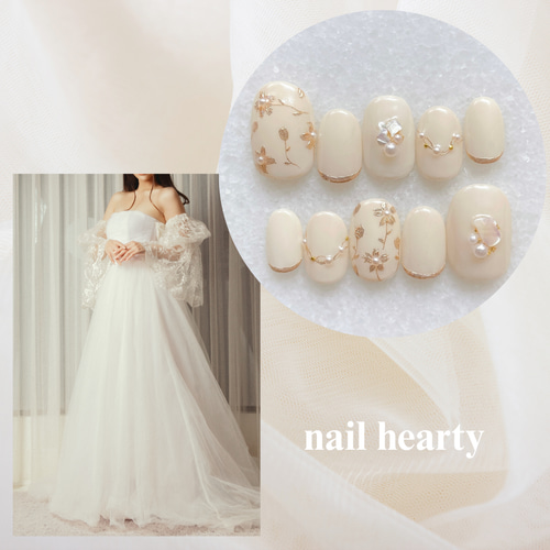 ネイリストが作る／おまかせフルオーダーネイルチップ ブライダル 結婚