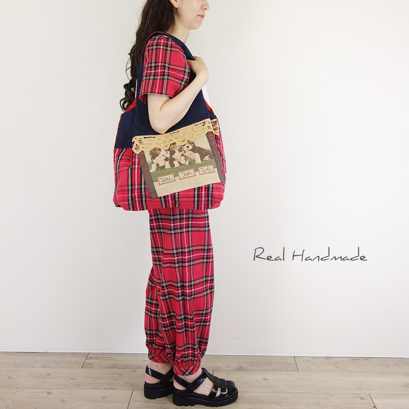 [予約販売] テッキングレッドタータンカフスパンツ（セットアップにもなります）