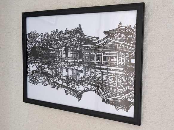 切り絵（平等院鳳凰堂） 人気・おすすめ｜使いやすい・旅行におすすめ 品質保証 全国発送 在庫限り