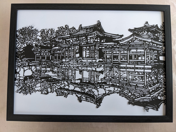 切り絵（平等院鳳凰堂） 人気・おすすめ｜使いやすい・旅行におすすめ 品質保証 全国発送 在庫限り