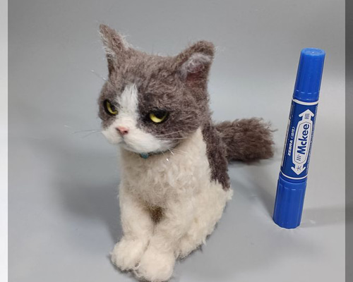 猫 羊毛フェルト 羊毛フェルト 猫 かわいい ねこ - ちくちくぼうじ | minne byGMO