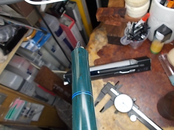 FRIXION BALL KNOCK ZONE フリクションノックゾーンの改造　エボナイト深緑の手作りペン！ FRIXION BALL KNOCK