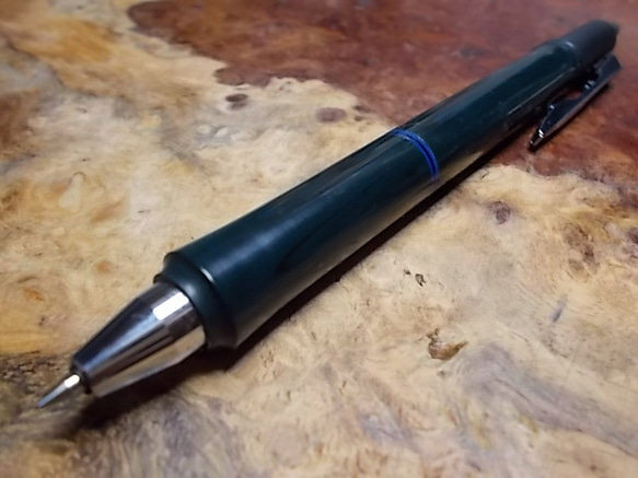 FRIXION BALL KNOCK ZONE フリクションノックゾーンの改造　エボナイト深緑の手作りペン！ FRIXION BALL KNOCK