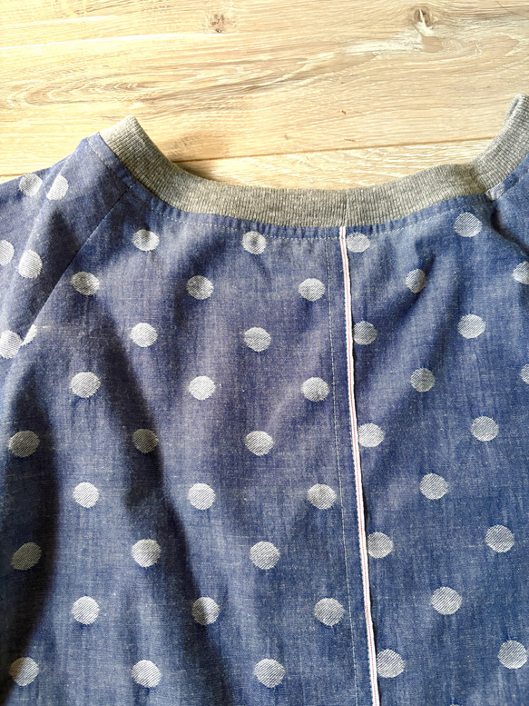 コットンダンガリーのフリル袖プルオーバー 人気・おすすめ｜使いやすい・旅行におすすめ 品質保証 全国発送 日本国内発送・最短翌日お届け