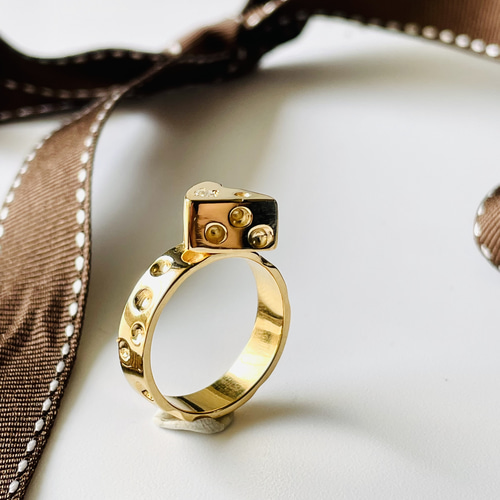 チーズリング 18KGP仕上げ 指輪・リング bluestonelover 通販 18022323