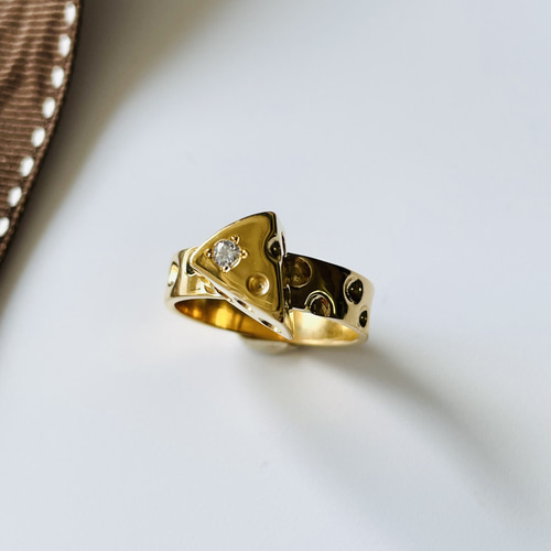 チーズリング 18KGP仕上げ 指輪・リング bluestonelover 通販 18022323