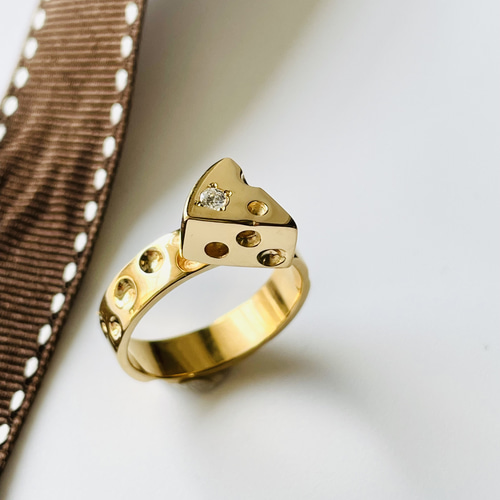 チーズリング 18KGP仕上げ 指輪・リング bluestonelover 通販 18022323