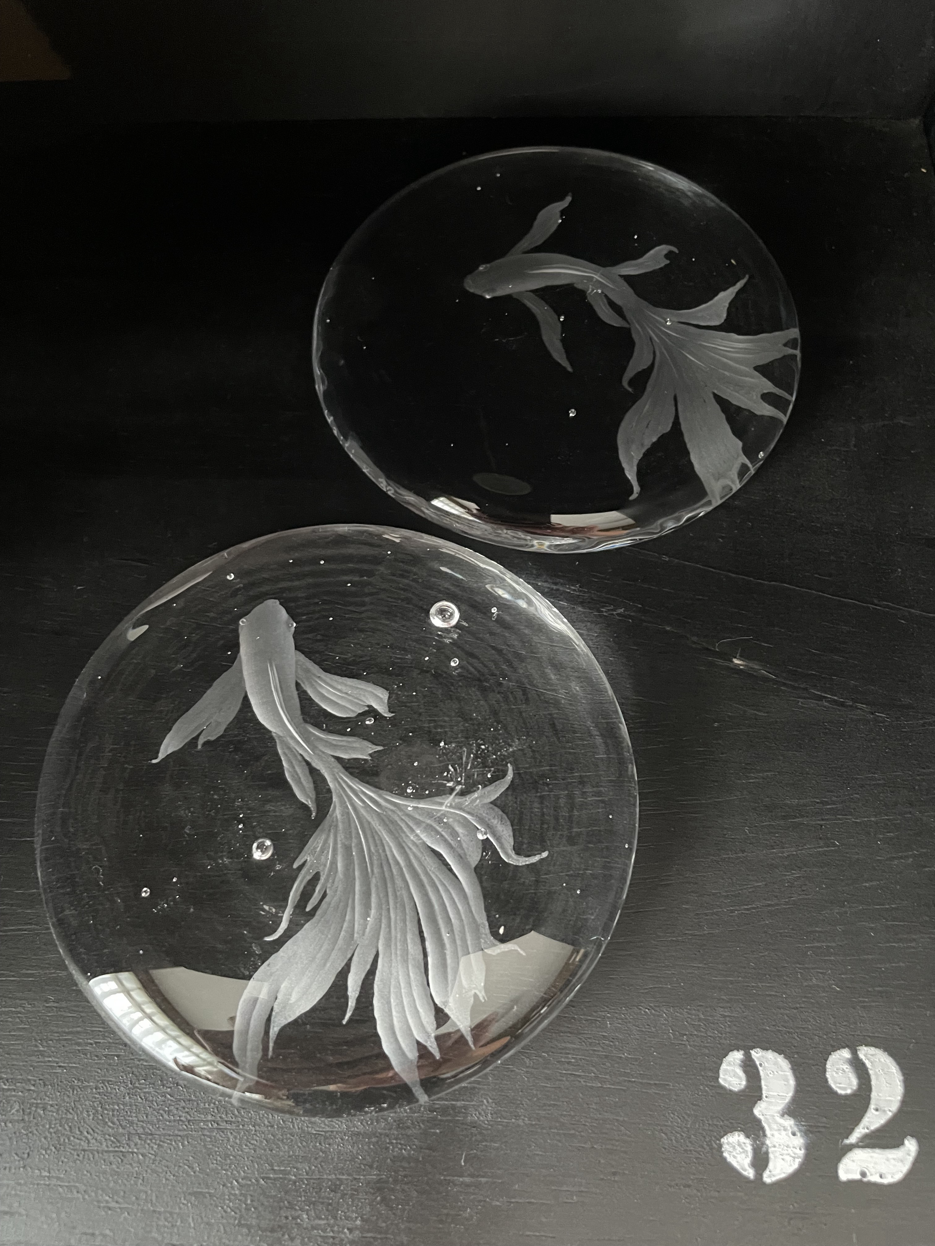 フィッシュモチーフ　置物　（2個セット）