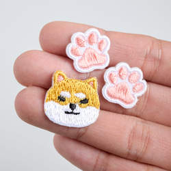 選べる犬種74種！小さな刺繍ステッカー&アイロンワッペン アップリケ 柴犬 13枚目の画像