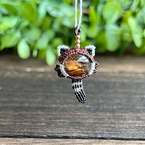 2066 ♡ピンクスコレサイト&エンジェライト天然石♡マクラメネックレス