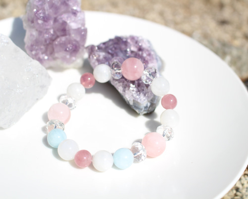 最強 パワー 天然石 ストーンブレスレット♾️癒し 恋愛成就 引き寄せ