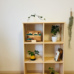 暖かな雰囲気の無垢材多目的シェルフ（大） ｜ テレビ台 ｜本棚 棚