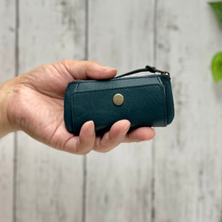 コインキーケース　本革　インディゴ 1枚目の画像