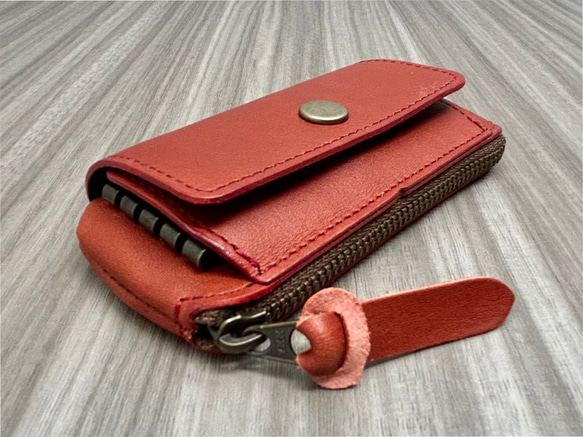 コインキーケース　本革　インディゴ 4枚目の画像