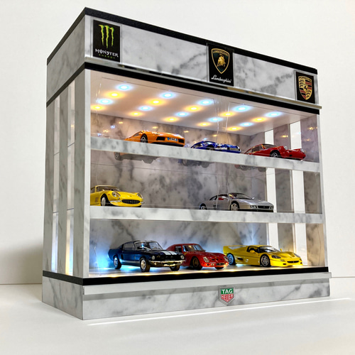 1/18.1/24展示可・大理石基調2・ディスプレーBOX・ネオジオラマ 1/18.1/24展示可・大理石基調2・ディスプレーBOX・ネオジオラマ