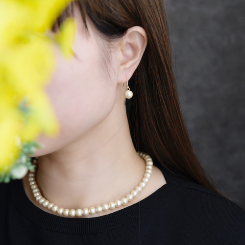 ▶︎14kgf ピアス ネックレス ▶︎王道 7mm コットンパール セット 