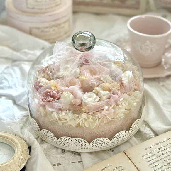 1点限定 お花畑のようなフラワーケーキ プリザーブドフラワー