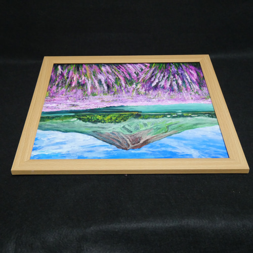 油絵 油彩 油彩画 絵 絵画【富士山とラベンダー畑】 絵画 HR