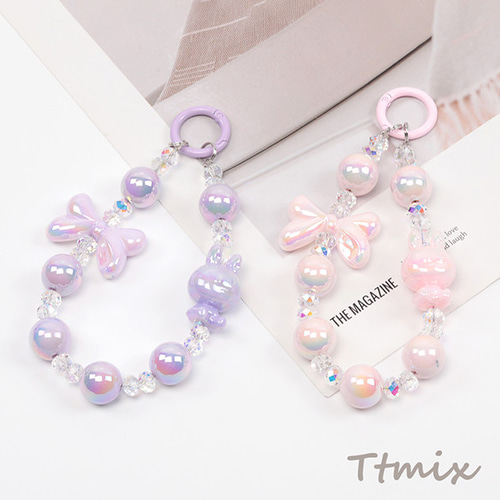 TN433-3 1連 ビーズストラップ ビーズキーホルダーストラップ スマホ