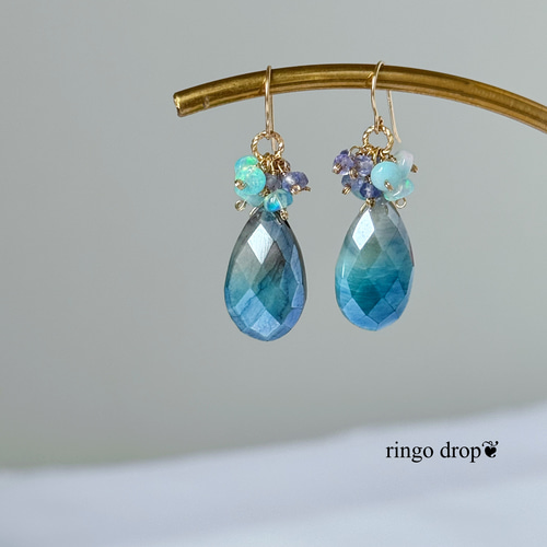 確認用 14kgf ☆バイカラームーンストーンとオパールのチャーム