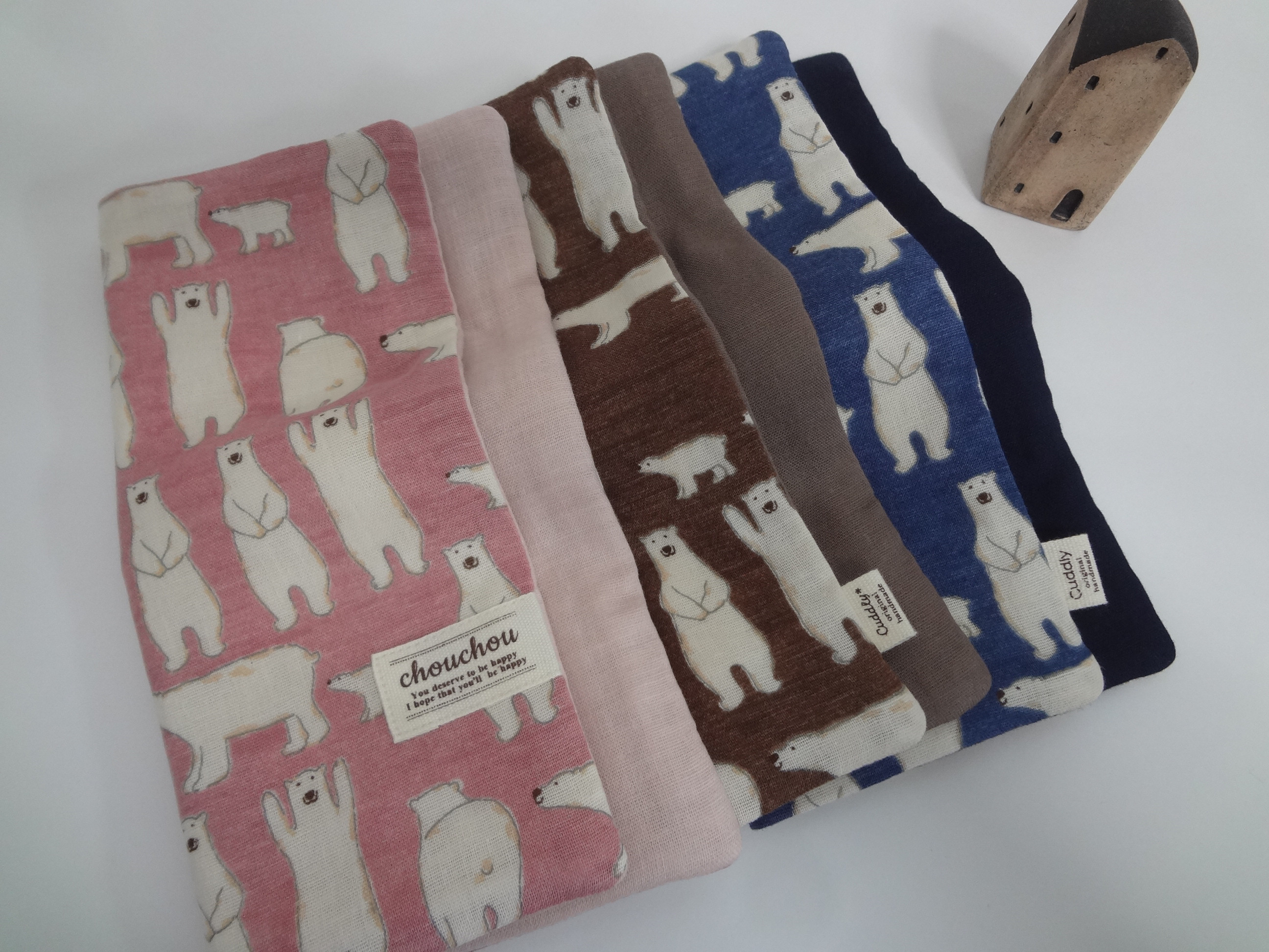 20cm角*しろくま*8重やわらかガーゼハンカチ*3枚セット その他入園