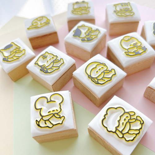 印鑑 石 印材 スタンプ 彫刻 干支 12支 ハンコ 伝統工芸 分化