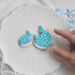 【誕生日　記念日に】人魚姫と海の仲間たち　アイシングクッキーセット 9枚目の画像