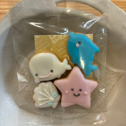 【誕生日　記念日に】人魚姫と海の仲間たち　アイシングクッキーセット 12枚目の画像