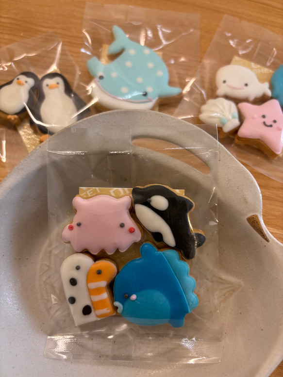 【誕生日　記念日に】人魚姫と海の仲間たち　アイシングクッキーセット 11枚目の画像