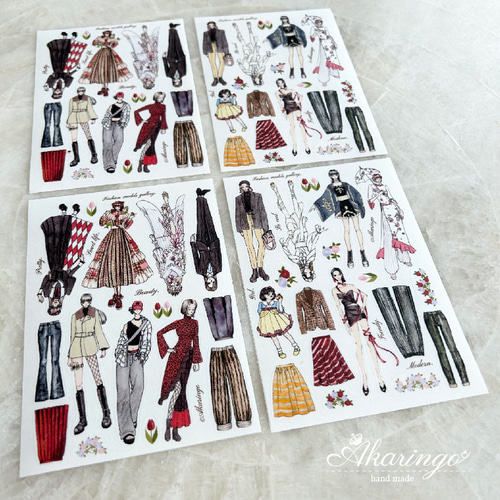 カット済み トレーシングペーパーシール ファッションモデルの