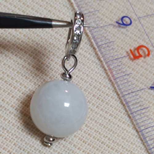 糸魚川翡翠 14mm ペンダントトップ クリッカーバチカン 大珠