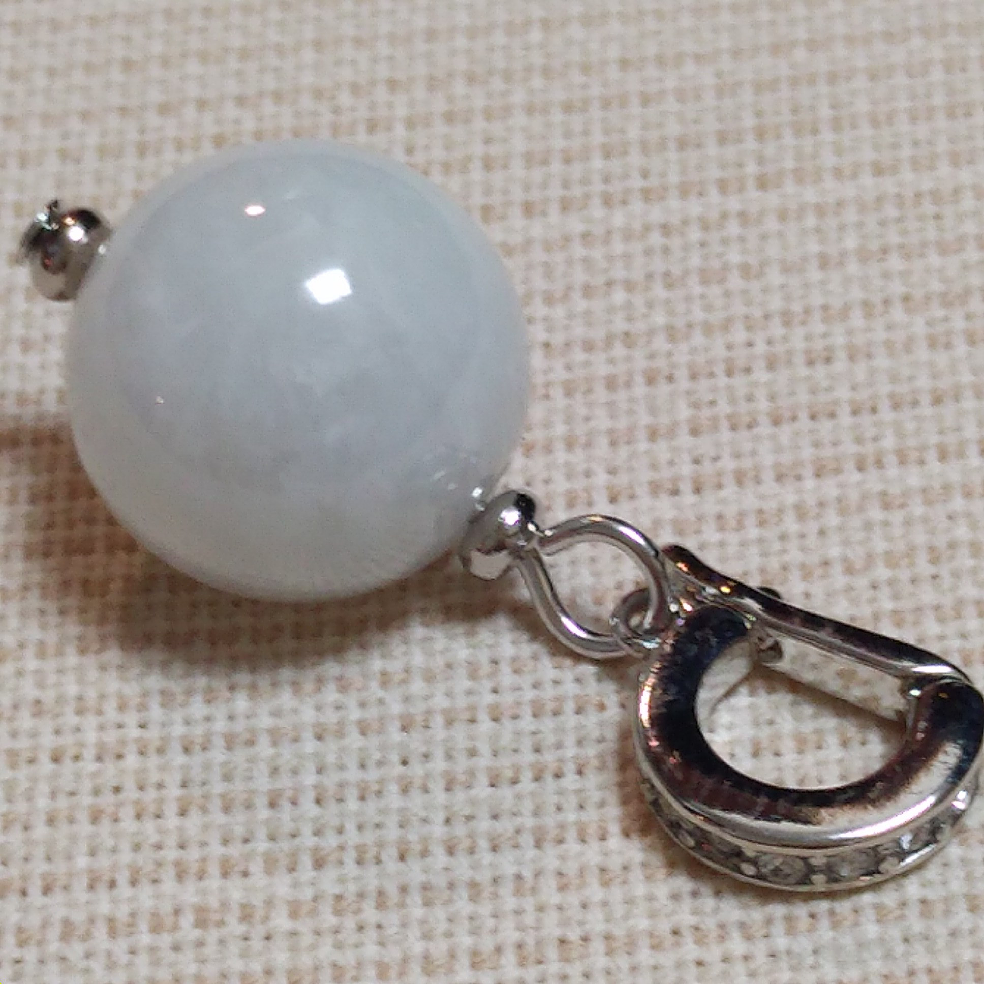 翡翠 ヒスイ 丸玉 ペンダントトップ ピアス PTバチカン PTフック プラチナ TRIDEA JEWELRY プラチナ 丸玉 ピアス 片耳 5mm メンズ
