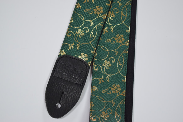和柄 ギターストラップ 金襴 蔦 | Handmade Japanese Guitar Strap