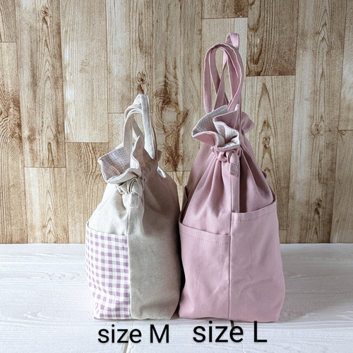 ヌビフリルバッグダブルハンドルと親子ポーチm.c.さま専用 ヌビフリルバッグダブルハンドルと親子ポーチm.c.さま専用