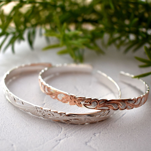 14K 懐かしく ピンクゴールド ハワイアンジュエリー ブレスレット  