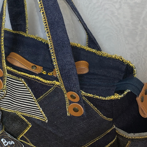 ハンドメイド☆ 岡山デニム♪パッチワーク♪トートバッグ受注製作