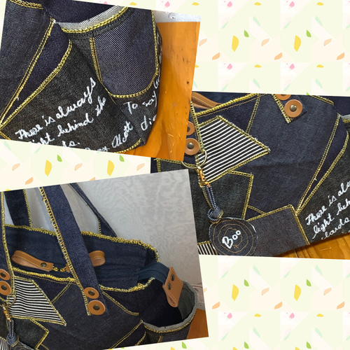 ハンドメイド☆ 岡山デニム♪パッチワーク♪トートバッグ受注製作