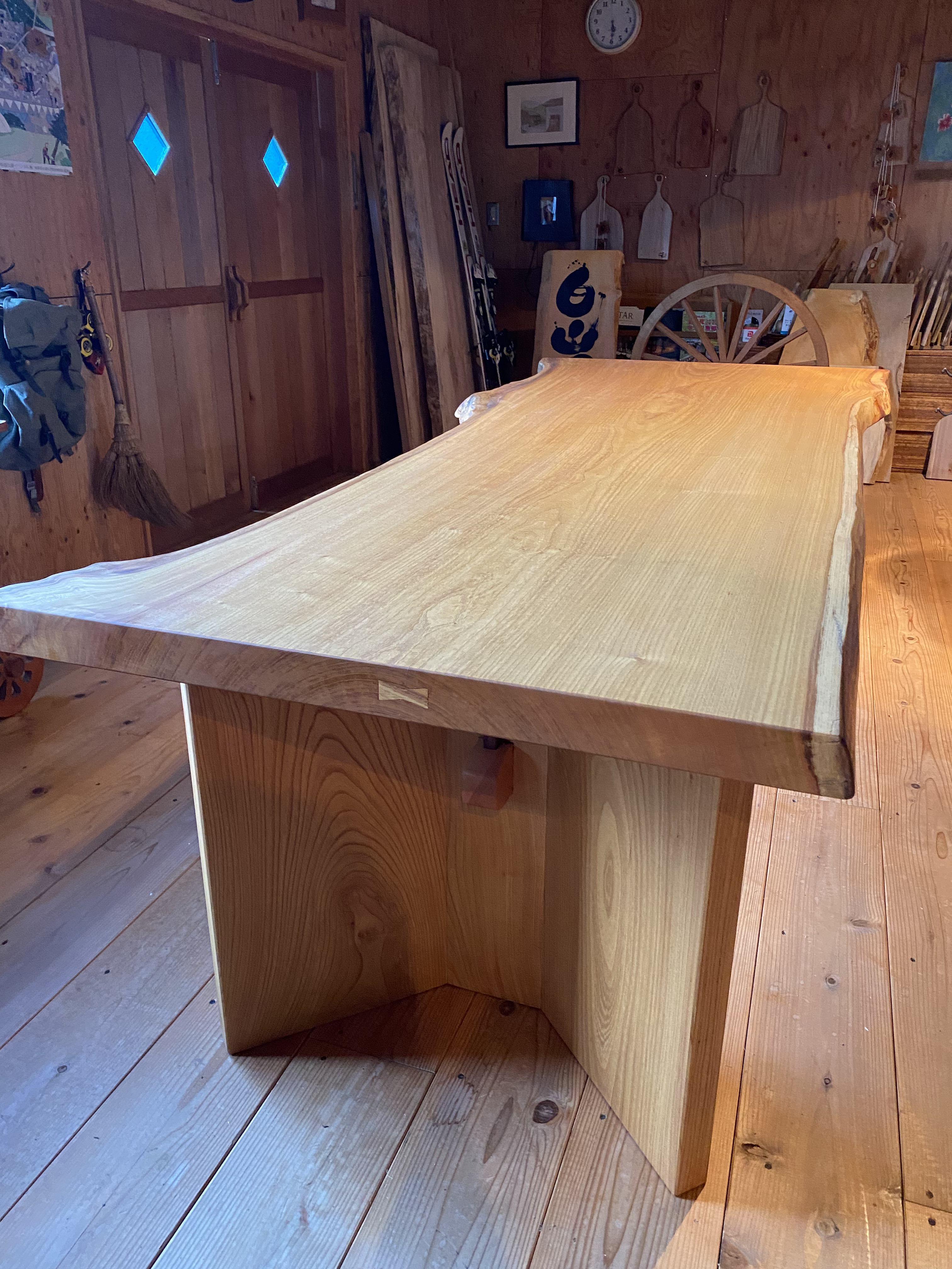 一枚板テーブル　欅　オーダーメイド