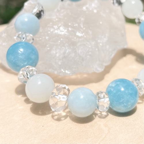 最強 パワー 天然石 ストーンブレスレット♾️円満 癒し 調和