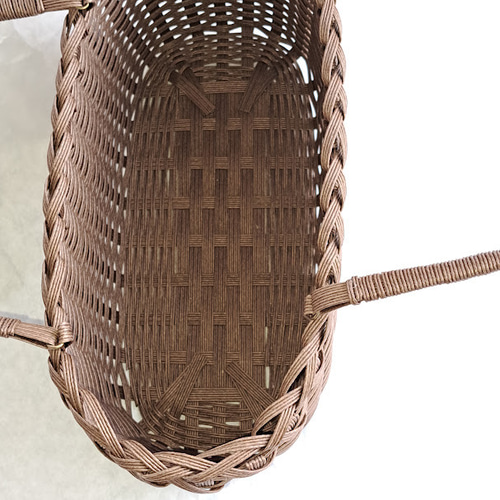 クラフトバンド】ブラウン◇ナチュラルかごバッグ かごバッグ クラフト