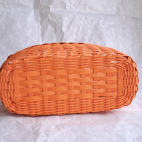 クラフトバンド】オレンジ◇ナチュラルかごバッグ かごバッグ クラフト