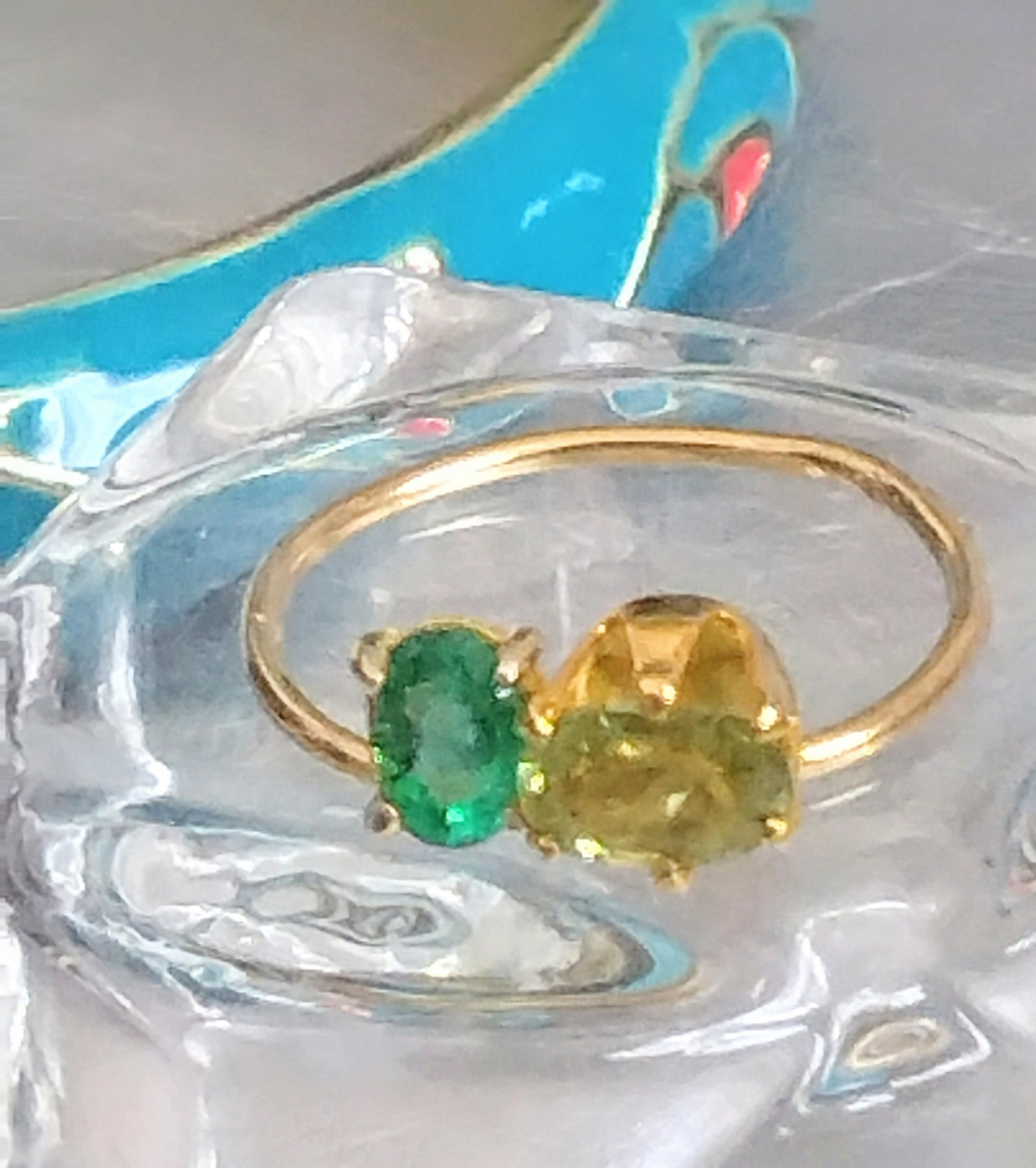 - natsu mikan - Emerald & Green Sapphire Ring 14,700円