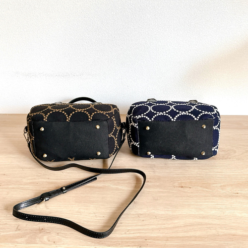 ミナペルホネン　ハンドメイドバッグ　ボストン型 大人気【選べる17種類】ミナペルホネンファブリックと倉敷帆布の