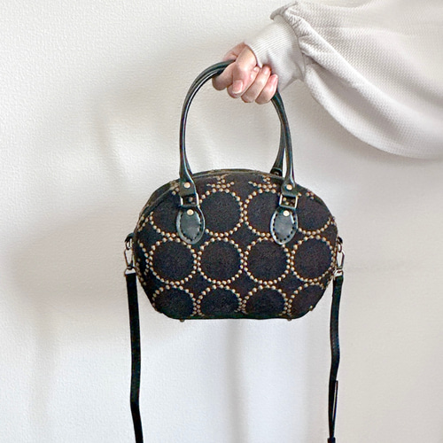 ミナペルホネン　ハンドメイドバッグ　ボストン型 mina perhonenの生地でボストンバッグ作りました♪ | LEE