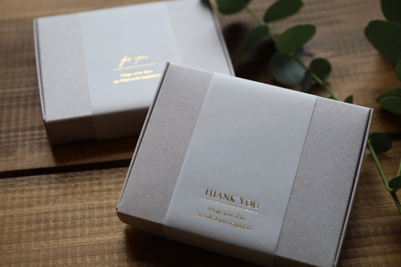 【10セット】箔押しラッピング帯付き小物ケース 2枚目の画像