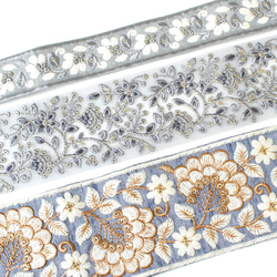 新セット入荷！とっても素敵な刺しゅう！『インド刺繍リボン 約