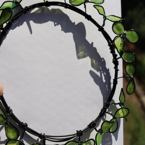 ワイヤークラフト リース 葉っぱ リース おもちもち。 通販 18025848